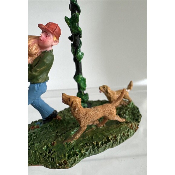 LEMAX Coventry Cove The Biggest Turkey Man Dogs Lamp Pole Christmas Village 4" - Picture 3 of 9